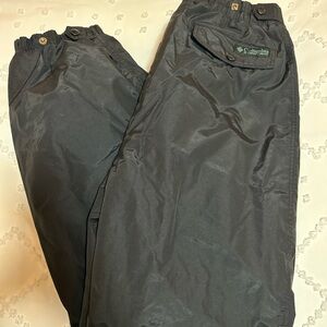 Columbia Jogger Pants Mens L Tall Black Windbreaker Lined Hiking F6 ST8210